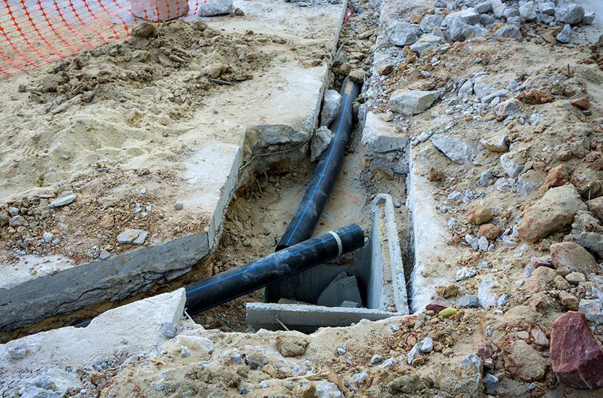 broken sewer line