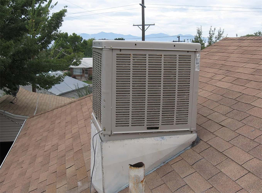 swamp cooler on roof in colorado