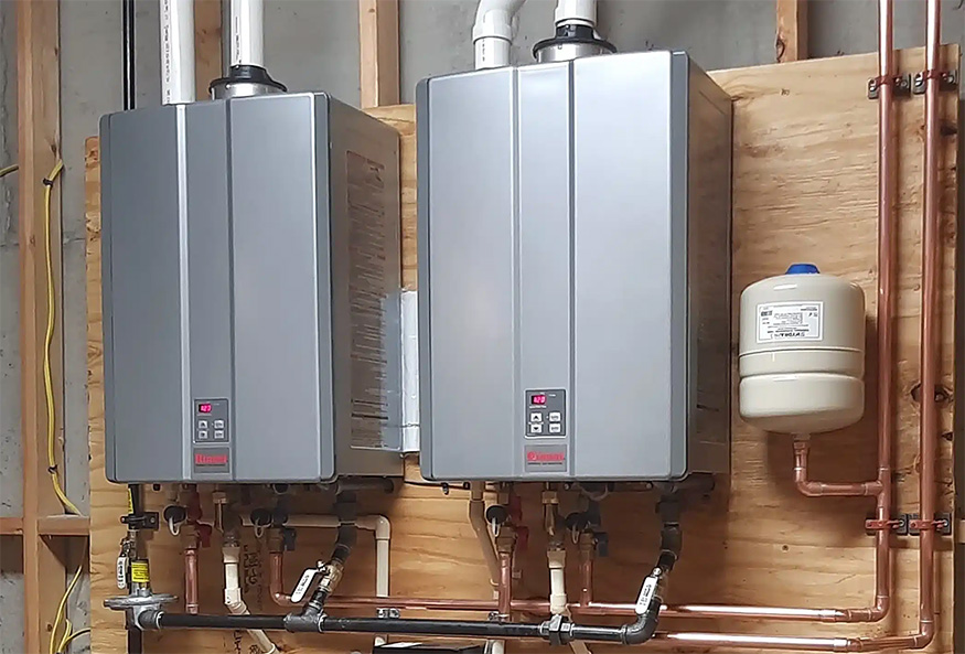 installation of a tankless water heater