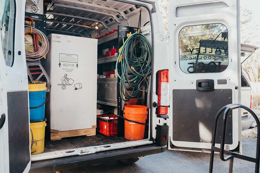 mountain valley plumbing truck