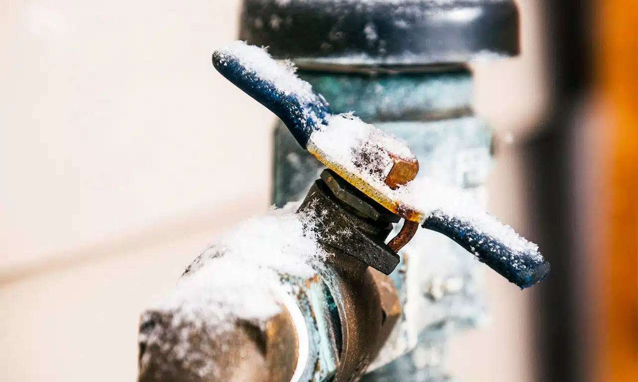 frozen irrigation valve