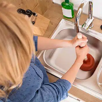 clogged kitchen sink