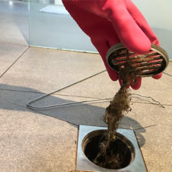 clogged shower drain